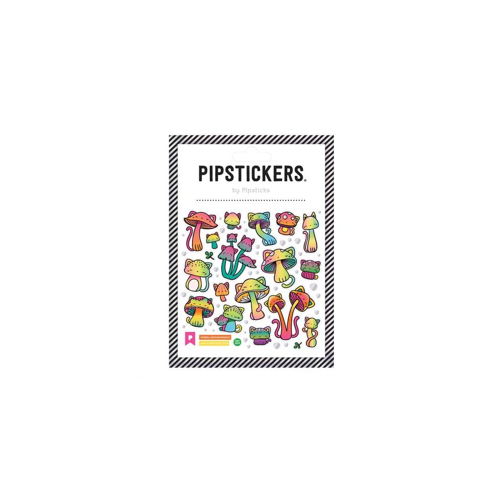 Pipsticks, Stickers, Art & School, 4"x4", Ombre Meowshrooms, 768083